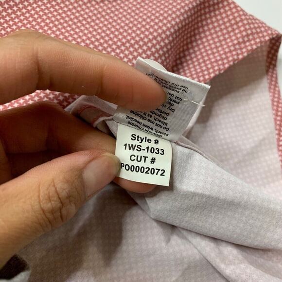 Mizzen+Main Shirt Mens XL Extra Large Plum Pink Check Monaco Dress Classic Fit - Picture 6 of 9